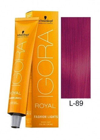 Красный фиолетовый - Schwarzkopf Igora Royal Fashion Lights L-89 60 мл