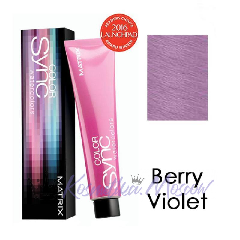 Краска для волос Ягодный перламутровый - Matrix Color Sync Watercolors Berry Violet 90 мл