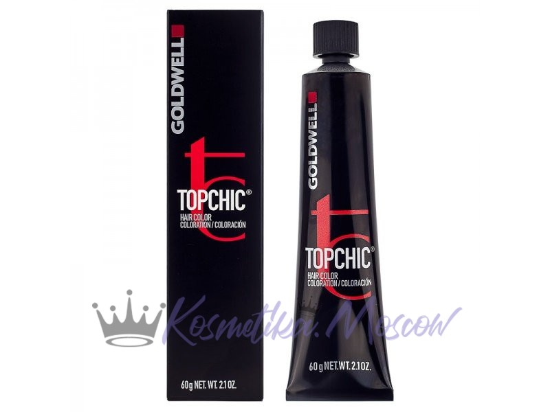 Стойкая профессиональная краска для волос - Goldwell Topchic Hair Color Coloration 2А (Черный пепельный)