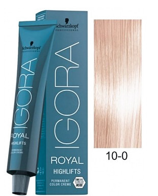 Экстрасветлый блондин натуральный - Schwarzkopf Igora Royal Highlifts Hair Color 10-0 60 мл