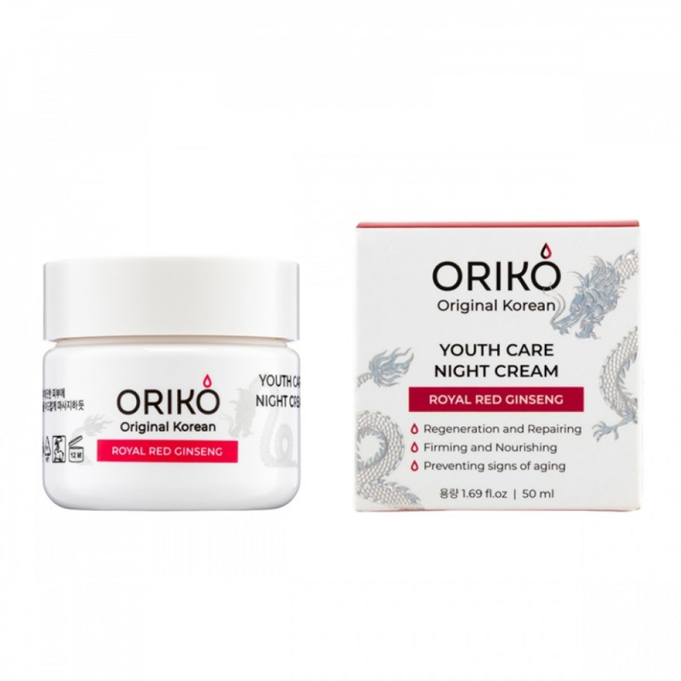 ORIKO Обновляющий ночной крем с экстрактом красного женьшеня против первых морщин Royal Red 50 мл