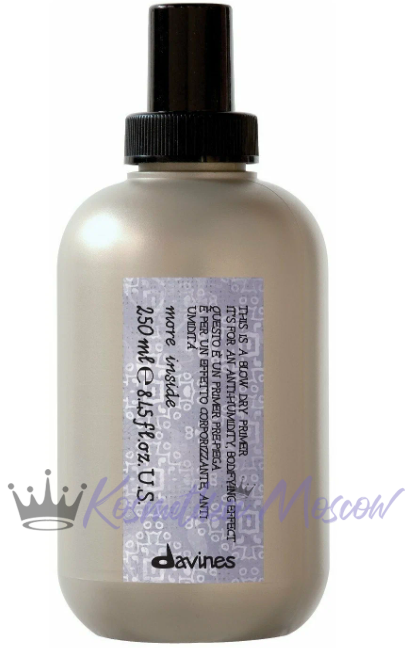 Спрей праймер для блеска и объёма волос защита от влаги - Davines More lnside Blow Dry Primer 250мл