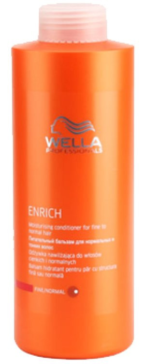 Питательный бальзам для объема нормальных и тонких волос - Wella Professional Enrich Moisturizing Conditioner For Fine To Normal Hair 1000 мл
