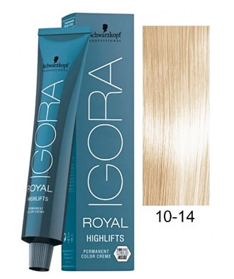 Экстрасветлый блондин сандрэ бежевый - Schwarzkopf Igora Royal Highlifts Hair Color 10-14 60 мл