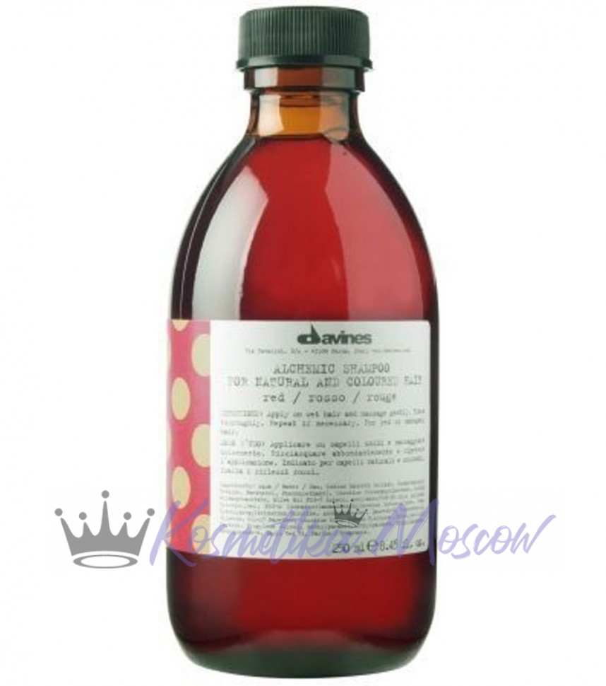 Шампунь для натуральных и окрашенных волос (красный) - Davines Alchemic Shampoo for natural and coloured hair (red) 280 мл