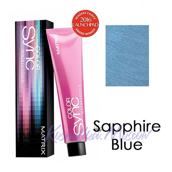 Краска для волос Сапфировый синий - Matrix Color Sync Watercolors Sapphire Blue 90 мл