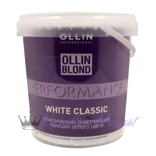 OLLIN BLOND Performance White Classic Осветляющий порошок белого цвета 500г
