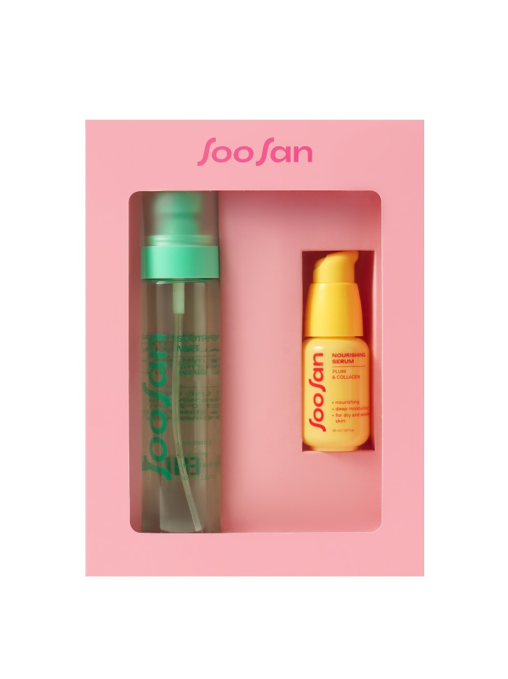 SOOSAN Набор: мист для лица, сыворотка для лица Glow & Comfort Set 100 мл+30 мл