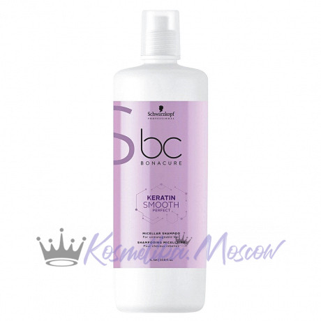 Шампунь Идеальная гладкость для вьющихся и непослушных волос - Schwarzkopf Professional BC Bonacure Keratin Smooth Perfect Shampoo 1000 мл