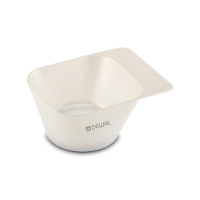 Чаша для краски DEWAL, белая, с ручкой, квадратная, с резинкой на дне 300 мл