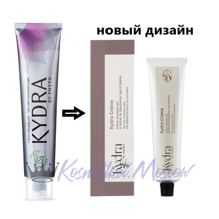 Светлый натуральный пепельный блондин - Kydra Hair Color Treatment Cream 8/01 LIGHT NATURAL ASH BLONDE 60 мл