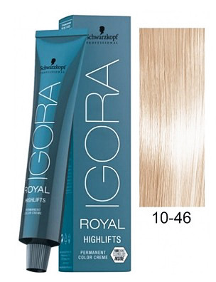 Экстрасветлый блондин бежевый шоколадный - Schwarzkopf Igora Royal Highlifts Hair Color 10-46 60 мл