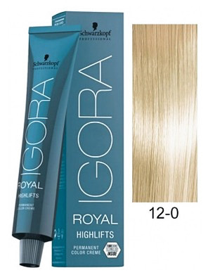 Специальный блондин натуральный - Schwarzkopf Igora Royal Highlifts Hair Color 12-0 60 мл
