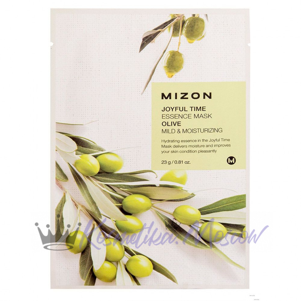 MIZON Тканевая маска для лица с экстрактом оливы Joyful Time Essence Mask Olive 23 г