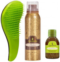 Macadamia набор Расческа, Уход восстанавливающий с маслом арганы и макадамии 30 мл, Крем - мусс &quot;Без изъяна&quot; 90 мл 90+30 мл