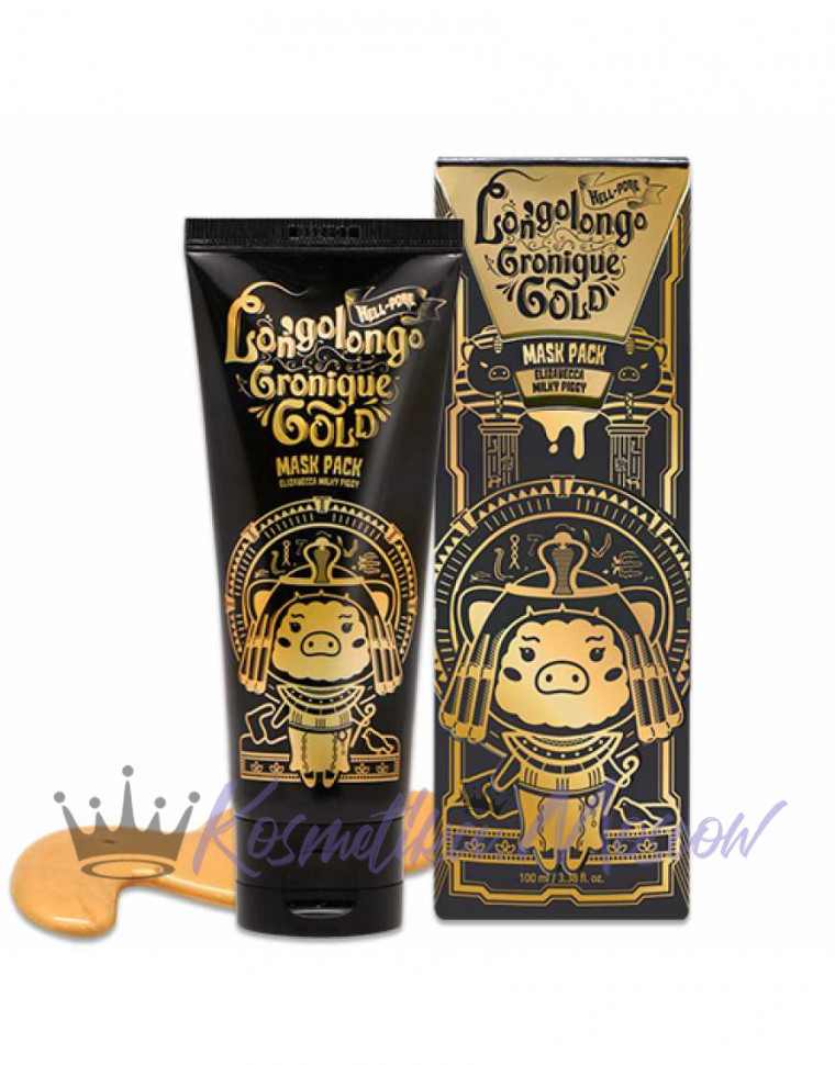 Elizavecca Золотая омолаживающая маска пленка Milky Piggy Hell-Pore Longolongo Gronique Gold Mask Pack