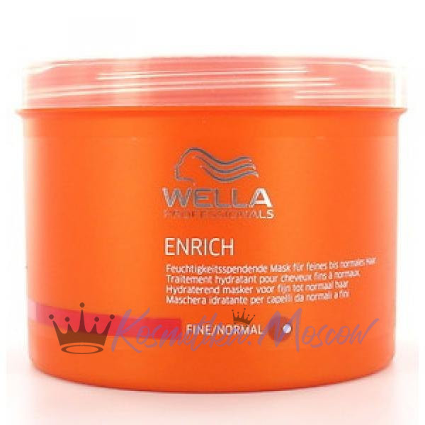 Крем-маска питательная для нормальных и тонких волос - Wella Professional Enrich Moisturizing Treatment for Fine To Normal Hair 500 мл