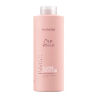 Wella Invigo Blonde Recharge Шампунь нейтрализатор желтизны для холодных светлых оттенков 1000 мл