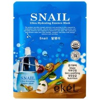 EKEL Тканевая маска для лица с муцином улитки Snail Ultra Hydrating Essence Mask 25 мл