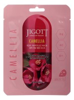 JIGOTT Тканевая маска для лица с экстрактом камелии CAMELLIA REAL AMPOULE MASK 27 мл