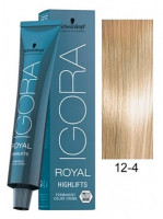 Специальный блондин бежевый - Schwarzkopf Igora Royal Highlifts Hair Color 12-4 60 мл