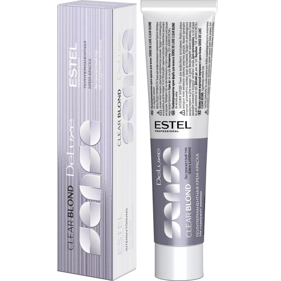 11/76 Крем-краска для волос ESTEL Sense De Luxe CLEAR BLOND Очень светлый блондин коричнево-фиолетовый 60