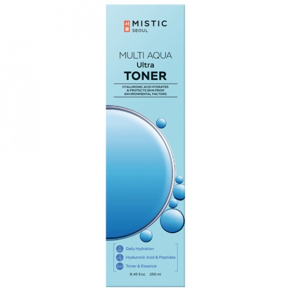 MISTIC Глубокоувлажняющий тонер с гиалуроновой кислотой MULTI AQUA Ultra Toner 250 мл