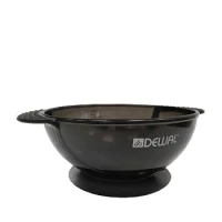 Чаша для краски DEWAL, черная , с ручкой, с прорезиненной вставкой 320мл