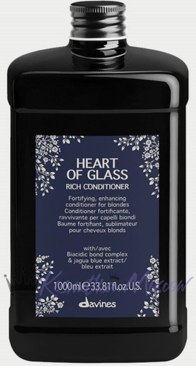 Davines Heart Of Glass Rich Conditioner - Питательный кондиционер для защиты и сияния блонд 1000мл