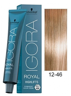 Специальный блондин бежевый шоколадный - Schwarzkopf Igora Royal Highlifts Hair Color 12-46 60 мл