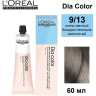 L'Oreal Dia Color 9.13 очень светлый блондин пепельный золотистый 60мл