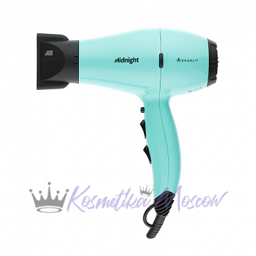 Фен DEWAL MIDNIGHT, синий, вес 550гр, 2000Вт, ионизация, 2 нас, провод 3м