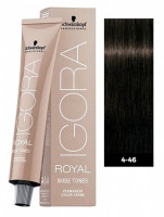 Сpeднe-кopичнeвый бeжeвый шoкoлaдный - Schwarzkopf Igora Royal Nude Tones 4-46 60 мл