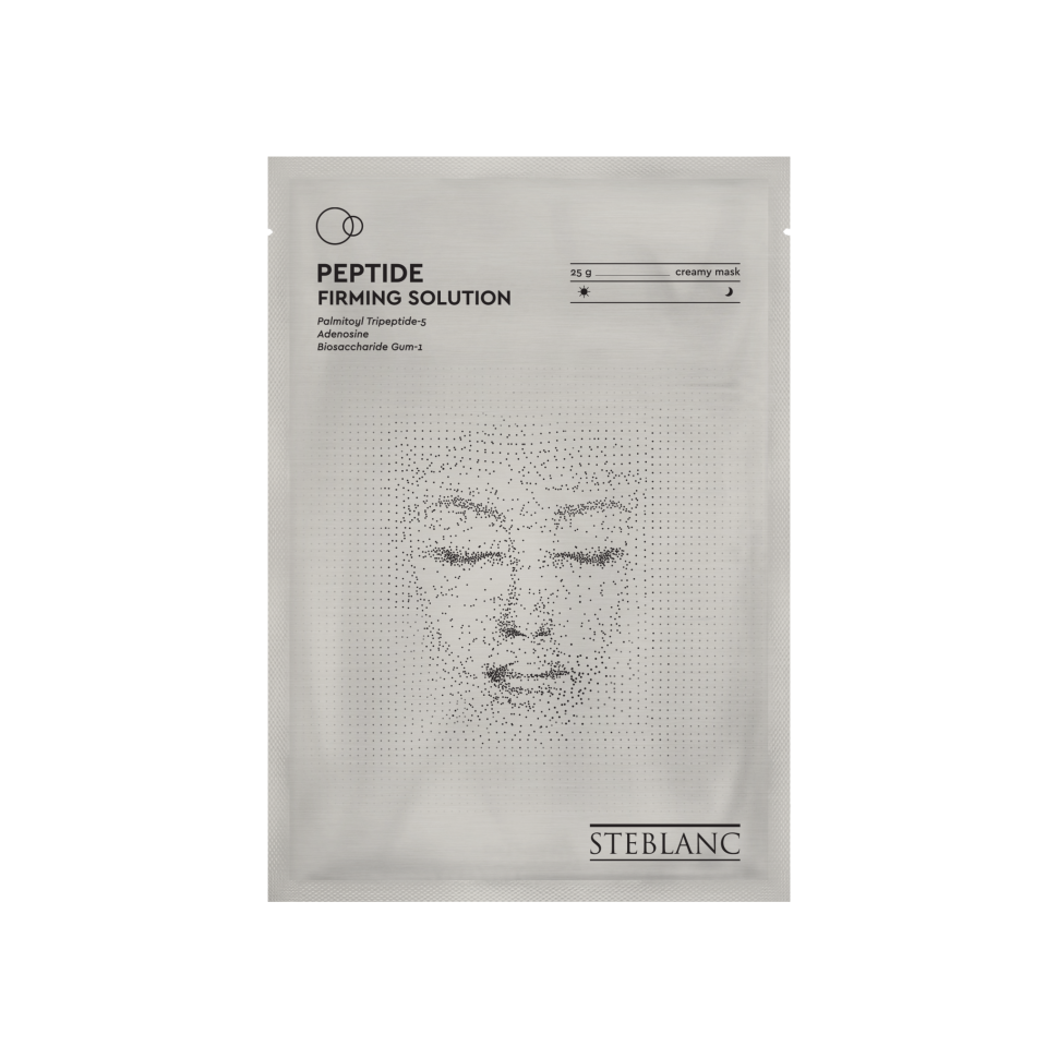 STEBLANC ТКАНЕВАЯ КРЕМ МАСКА ДЛЯ ЛИЦА УКРЕПЛЯЮЩАЯ С ПЕПТИДАМИ PEPTIDE FIRMING SOLUTION CREAMY MASK