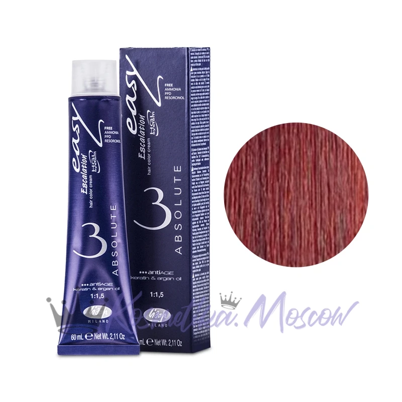 Lisap Milano Краска для волос Escalation Easy Absolute, 66/58 глубокий темный блондин красный рубин, 60 мл