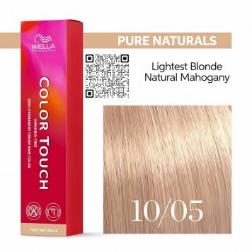 Wella Крем-краска Color Touch New 10\\05 очень светлый блондин натуральный махагон