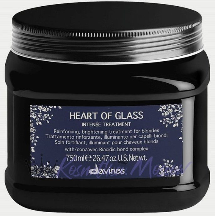 Davines Heart Of Glass Intense Treatment - Интенсивный уход для защиты и сияния блонд 750мл