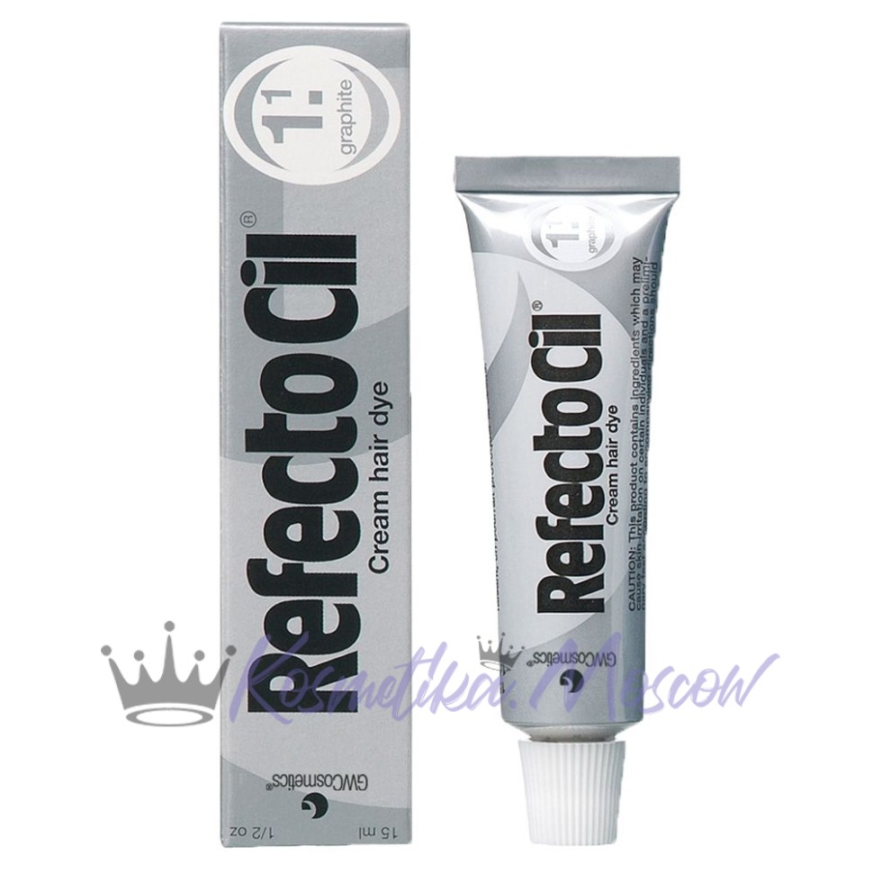 Краска для бровей и ресниц №1.1 Графит (Темно - Серая) - RefectoCil Dark Gray 15 мл