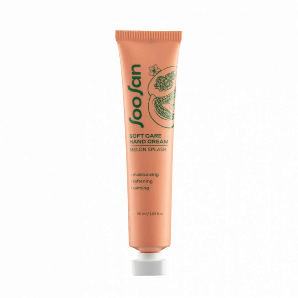 SOOSAN Увлажняющий крем для рук с ароматом дыни Soft Care Hand Cream Melon Splash 50 мл