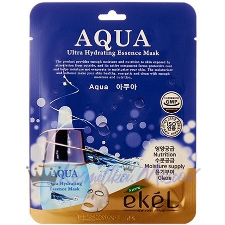 EKEL Тканевая маска для лица ультраувлажняющая Aqua Ultra Hydrating Essence Mask 25 мл