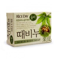 LION Мыло - скраб для тела с медом и каштаном Scrub body soap chestnut 100 гр