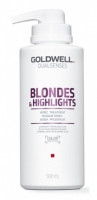 Маска интенсивная для осветленных и мелированных волос - Goldwell Dualsenses Blondes &amp; Highlights 60sec Treatment 500 мл