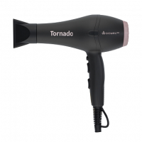 Фен DEWAL PRO TORNADO, черный, 2300Вт, ионизация, 2 насадки
