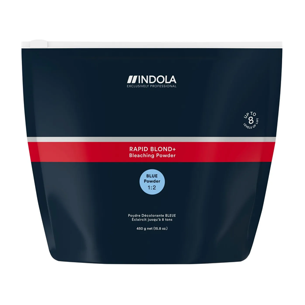ИНДОЛА Порошок обесцвечивающий голубой Rapid Blond+ Blue Bleaching Powder (+8) 450 г