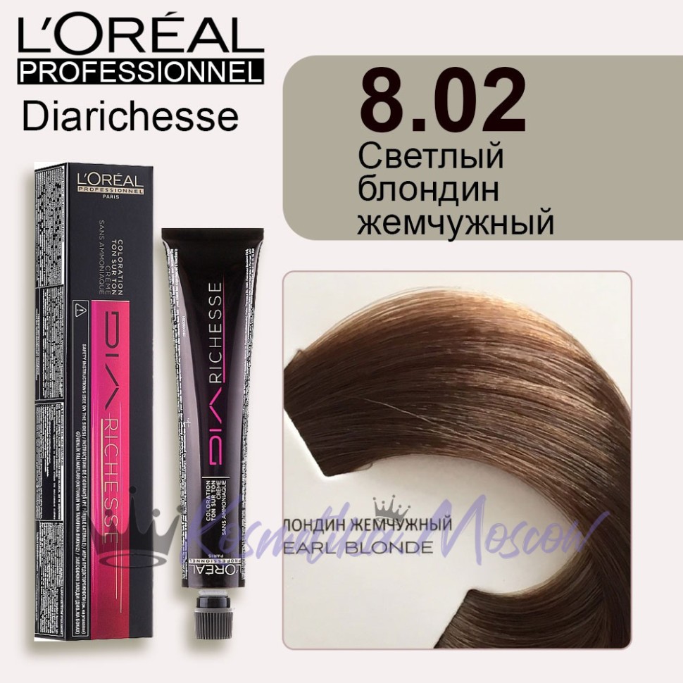 Краска для волос Loreal Dia Richesse 8.02 (Светлый блондин светлое дерево)
