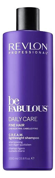 Шампунь очищающий для тонких волос - Revlon Be Fabulous Daily Care Fine Hair Lightweight Shampoo 1000 мл